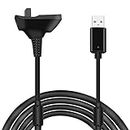 6Ft Charging Cable for Xbox 360, Wireless Controller USB Charging Cable Compatible with Microsoft Xbox360 / Xbox 360 Slim Wireless Game Controllers