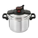 T-fal Clipso Stainless Steel Pressure Cooker, 6-litre Capacity, Even Heat Distribution, Dishwasher Safe, Silver