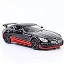 Mr.variya 1/32 Scale Wheels Diecast AMG GTR Metal Model Pull Back Alloy Toys with Light and Sound Collection (Red)