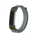 Strap-it Bracelet en Nylon pour Fitbit Alta (HR) - Olive