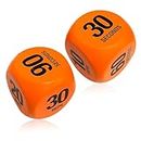 2 Pieces of Fitness Dice for Yoga and Outdoor Activity, for Fitness Enthusiasts, Suitable for Home Gyms and Fitness Centers, Making Exercise Fun (Orange).