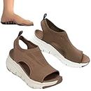 Shenrongtong Sandalias Deportivas ortopédicas para Mujer - Sandalias destalonadas actualización Flexible | Súper cómodos Deportes Sandalias Punto Malla Suave Suela Moda Zapatos Mujer