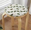 ZYBW Cojín de esponja Redondo,cómodos cojines transpirables para sillas de comedor,Perfecto para cocina,muebles de Patio,jardín,hogar,algodón,lino 34 cm x 34 cm (13 x 13 pulgadas)