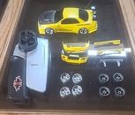 XMODS RC Yellow Nissan GTR Skyline Car with Controller Extra Parts Radio Shack