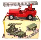 FJ  FRANCE JOUETS WILLYS JEEP POMIERS FIRE DEPT - MINT & BOXED & ULTRA RARE!