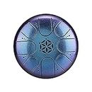 Btuty 5 Inch Steel Tongue Drum 8 Notes Handpan Drum with Drum Mallet Finger Picks Percussion for Meditation Yoga Blue