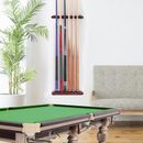 GSE Games & Sports Expert 2-Piece Billiard Pool Cue Stick Wall Mounted Rack, Holds 6 Pool Cue Stick Wood in Brown | 1.25 W x 2.25 D in | Wayfair