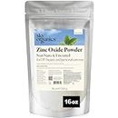 Zinc Oxide Powder by Sky Organics (16 oz) Uncoated Non-Nano Zinc Oxide Mineral Powder 100% Pure Zinc for DIY Sunscreen Lotions and Creams