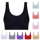 DASAYO Wireless Bralettes for Women Sports Bras for Women Comfort Seamless Yoga Breathable Bralettes Wireless Full Coverage Workout Push up Everyday Bras Peime My Orders Day Prime Deals Today 2024