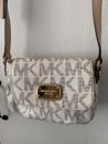 MICHAEL KORS crossbody small cream/tan purse handbag excellent condition