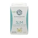 Sunwarrior Slim Collagen Peptides Powder with Vitamin C & Biotin Gluten Free Keto Collagen Protein Powder for Nail Hair Skin Support | Organic Shape Slim Collagen Boost Vanilla 750 Gram 30 SRV