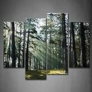 Sunshine Through Forest Wall Art Painting Pictures Print On Canvas Landscape The Picture for Home Modern Decoration
