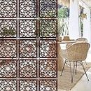 OLIVE TREE Room Partitions Hanging Room DIY Divider Panel Modern Hanging Screen Partition for Decorating Bedding, Dining, Study and Sitting Living -Room, Hotel - Walnut-7019