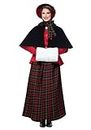 Women's Holiday Caroler Costume, Red, X-Large