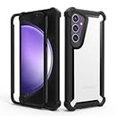 Asuwish Phone Case for Samsung Galaxy S23 FE 5G Cover Rugged Shockproof Hard Drop Proof Full Body Protective Heavy Duty Hybrid Mobile Dual Layer Cell Accessories S 23 EF S23FE 23S Women Men Black