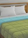 Bombay Dyeing 120 GSM 100% Polyester Teal Ivory Rose AC Room Double Comforter