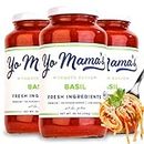 Yo Mama's Foods Keto Tomato Basil Pasta and Spaghetti Sauce - Pack of (3) - No Sugar Added, Low Carb, Low Sodium, Vegan, Gluten Free, Paleo Friendly, and Made with Whole, Non-GMO Tomatoes