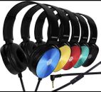 Classroom Headphones With Microphone Bulk 5-Pack, Student On Ear Comfy Swivel