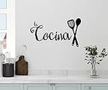 24"x13" La Cocina The Kitchen Spanish Wall Decal Sticker Art Mural Home Decor