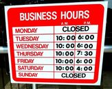 OPEN CLOSED BUSINESS HOURS SIGN Store Static Cling Window New ebay LOWEST PRICE