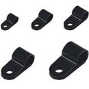 240 PCS R Type Cable Clips,Cable Cleats,P Clips (Black)