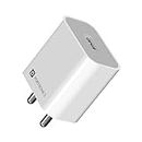 Portronics Adapto 12 M 2.4A 12W Fast Wall Charger with 1M Micro USB Charging Cable for iPhone 11/Xs/XS Max/XR/X/8/7/6/Plus, iPad Pro/Air 2/Mini 3/Mini 4, Samsung S4/S5, and More(White)