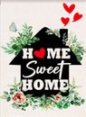 Floral Eucalyptus Leaves Love Home Sweet Home House Flag 28x40 Inch Canvas New