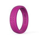 Barbell Bands Silicone Ring for Women Rubber Band for Fitness Recreation Outdoor Lifestyle - (Magenta, 6)