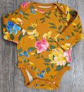 Baby Girl Clothes Old Navy 0-3 Month Brown Floral Bodysuit