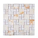 Legion Furniture Engineered Stone Grid Mosaic Wall & Floor Tile Engineered Stone in Brown/Gray | 0.25 D in | Wayfair MS-STONE07