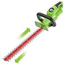 Greenworks G24HT56 Cordless Hedge Trimmer, 56cm Dual Action Blades, Cuts up to 18mm Thick Branches and Stems, 3000spm WITHOUT 24V Battery & Charger, 3 Year Guarantee, Tool Only