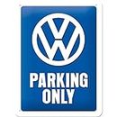 Nostalgic-Art Retro Tin Sign, Volkswagen – VW Parking Only – Car gift idea, Metal Plaque, Vintage design for wall decoration, 5.9" x 7.9"