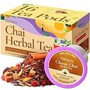 Gya Tea Co Chai Herbal Tea K Cups for Keurig - Caffeine-Free Smooth Tea K Cups - Kickstart the Day with Tea Pods for Keurig - Finest Herbal Tea K Cup Tea Pods for Keurig 2.0
