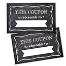 50 Coupon Cards, Chalk Blank Gift Certificates Redeem Vouchers for Business,Coupons for Mom, Wife,Husband, Business - Vouchers,Business Services Coupon to Offer Customer Rewards and Incentives
