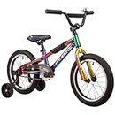 Revere16 Freestyle BMX Kids Bike for Boys and Girls. Lightweight Aluminum Frame and Fork. Tool-Less Quick Release Training Wheels. Easy to Ride! (Oil Slick)