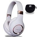 Bluetooth Headphones Over-Ear, PowerLocus Wireless Headphones, Hi-Fi Stereo Deep Bass, Soft Earmuffs Foldable Headphone with Built-in Microphone, Wireless and Wired Headset for Cell Phones,Tablets, PC