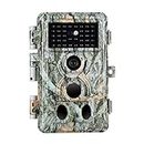 Game Trail Camera No Glow 24MP 1296P H.264 MP4 Video Night Vision 0.1S Trigger Motion Activated Easy Operate Waterproof Wildlife Hunting Deer Cam Password Protected Photo & Video Model Time Lapse