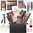 Delymol All in One Makeup Gift Set for Women Full Kit for2x14-color eyeshadow palettes,5xlipgloss sets,mascara,eyeliner,eyebrowpowder,eyebrow pencil, foundation, highlighter stick