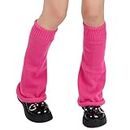 Century Star Leg Warmers for Women Girls Kawaii Y2K Leg Warmers Cutecore Gyaru Leg Warmers Goth Lolita Accessories, Neon Pink, One Size