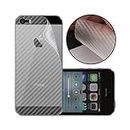 Case Creation Ultra Thin New Slim Fit 3M Clear Transparent 3D Carbon Fiber Back Skin Rear Screen Guard Protector Sticker Protective Film Wrap Not Glass for Apple iPhone 5S (Carbonn)