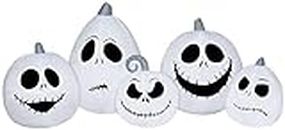 Gemmy Airblown Inflatable Jack Skellington White Pumpkin Collection, 3.5 ft Tall, White