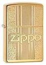 Zippo and Pattern Design High Polish Brass Pocket Lighter