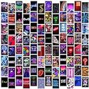Thepaper9store Neon Gaming Collage Kit Gaming posters Self Adhesive Wall Posters Kit for Gamers Decoration Gaming room decoration (Set of 100)