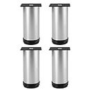 BOCbco Furniture Legs 4 Pcs Stainless Steel Kitchen Adjustable Feet round 2.37" Dianiture Legs Bed Legs Cabinet Feet Sofa Legs Set for Cupboard Worktop Coffee Table/E/700Mm/27.56In