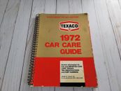 Vtg TEXACO 1972 Car Care Guide US & Imported Car Truck Motorcycle Spec & Parts
