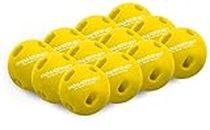 PowerNet Micro Crushers Limited Flight Training Baseballs 12 PK | Batting Practice Ball for Pre-Game Warm Ups and Hitting Drills | Better Eye Coordination for Speed & Power (Yellow)