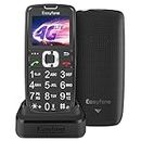 Easyfone Prime-A6 4G Unlocked Feature Mobile Phone, Easy-to-Use Clear Sound GSM Dumbphone with an Easy Charging Dock