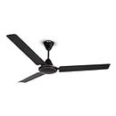 MILTON Brezza 1200 mm ceiling fans for home | BEE Star Rated Energy Saving fans ceiling fans | 400 RPM High speed ceiling fan | upto 31% cost saving | 1 + 1 year warranty | Black - Pack of 1
