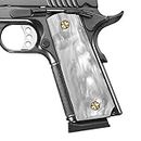 Cool Hand 1911 High Polished Synthetic Pearl Grips, Full Size (Government/Commander), Screws Included, Ambi Safety Cut, H1-S-WP