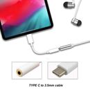 For Huawei USB Type C to 3.5mm Headphone Audio Jack Aux Stereo Cable Adapter 